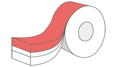 Etikettenrolle mit Folienetiketten