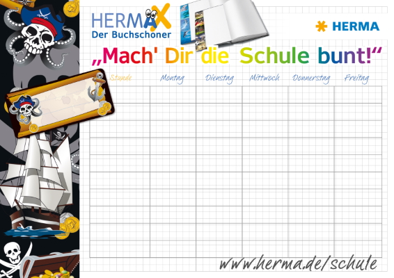 Stundenplan mit Piraten