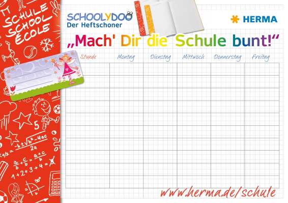 Stundenplan mit rotem Rand 