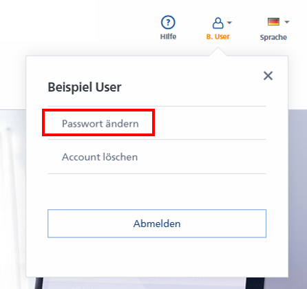 Feld mit Passwort ändern 