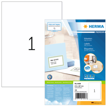 HERMA Etiketten Premium A4, weiß
