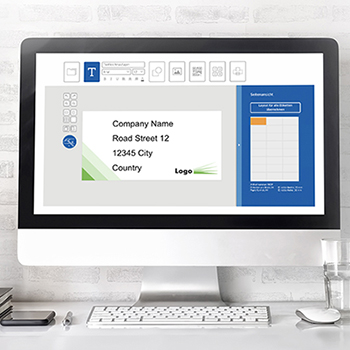 Anwendungsbild HERMA Software Etiketten Assistent Online