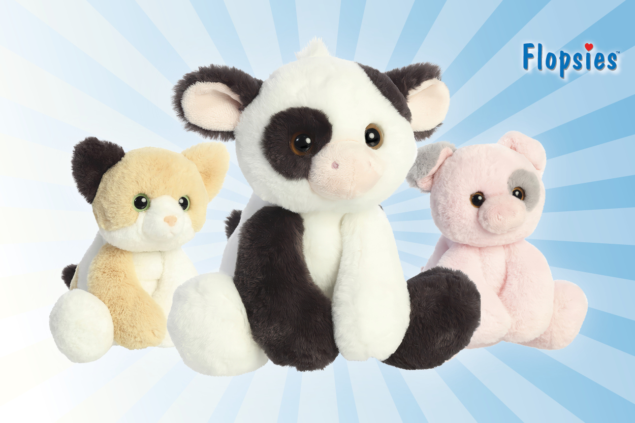 Katze, Kuh und Schwein als Kuscheltier