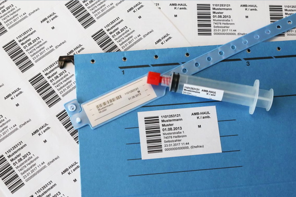 Anwendung Patienten- und Dokumentationsetiketten