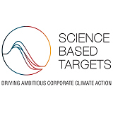 Wissenschaftlich fundierte Ziele für Unternehmensklimaaktionen, dargestellt durch ein Logo mit geschwungenen Linien und Text.