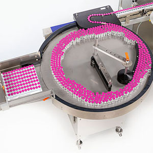 HERMA Impfstoff-Etikettierung Tray mit Drehteller