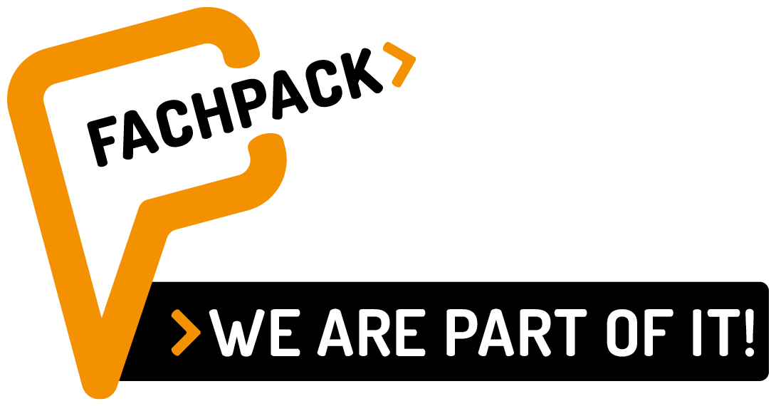 Logo mit einem stilisierten "F" in Orange und dem Text "WE ARE PART OF IT!" in Weiß.