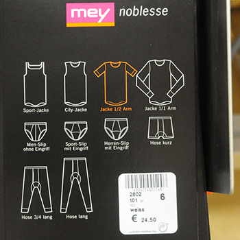 Laseraktivierbare Etiketten: Produktkennzeichnungsetikett auf Mey Verpackung