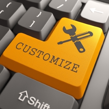 Icon Sonderanfertigung, Taste Customize auf Tastatur