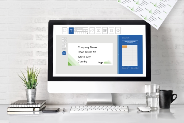 Icon Online-Software, Bildschirm zeigt die Software