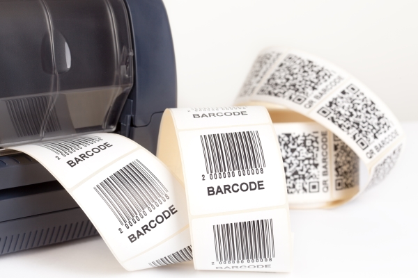 Barcode-Etiketten: Rollenetiketten mit Barcode Aufdruck am Drucker