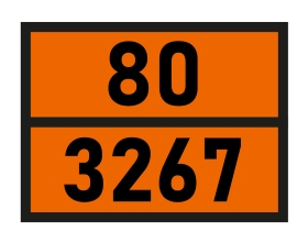 Gefahrstoff- und Gefahrgut-Etiketten: ADR Warntafel orange mit individuellem Eindruck