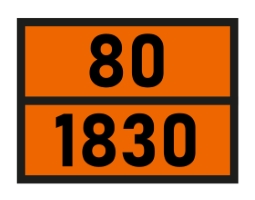 Gefahrstoff- und Gefahrgut-Etiketten: ADR Warntafel orange mit individuellem Eindruck