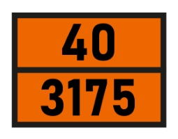 Gefahrstoff- und Gefahrgut-Etiketten: ADR Warntafel orange mit individuellem Eindruck