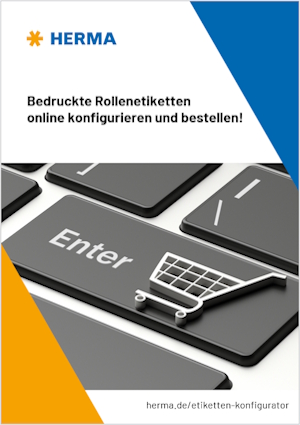 Prospekt-Download: Titelseite Prospekt Etiketten-Konfigurator Rollenetiketten Digitaldruck, deutsch