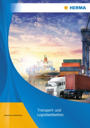 Prospekt-Download: Titelseite Prospekt Logistik-Etiketten, deutsch