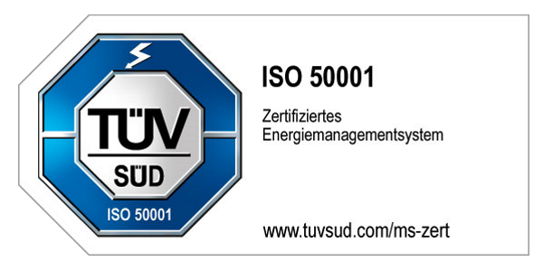 TÜV Logo ISO 50001, deutsch