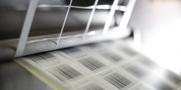 HERMA Etikettenproduktion Barcode Etiketten, Stanzen mit Gitterabzug