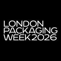 London Packaging Week 2026 in weißer Schrift auf schwarzem Hintergrund.