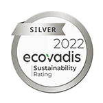 Silbermedaille für Nachhaltigkeitsbewertung 2022 von EcoVadis.