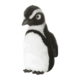Ein kleiner, stilisierter Pinguin mit schwarzem Kopf und Rücken, weißem Bauch und charakteristischen Augenmustern.