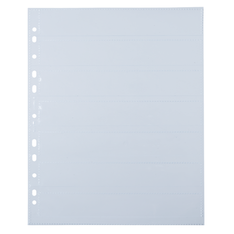 Leeres, gelochtes Blatt Papier mit mehreren horizontalen Linien, geeignet für Ordner oder Ablage.