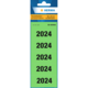 Grüne Etiketten mit der Aufschrift "2024", 60 x 26 mm, 5 x 20 Stück, permanent haftend, von der Marke HERMA.