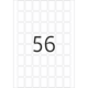 Eine große Zahl "56" auf einem weißen Hintergrund mit vielen leeren Kästchen.