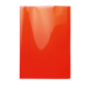 Rotes, glänzendes Dokumentenblatt in vertikaler Ausrichtung.