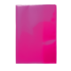 Ein glänzendes, pinkfarbenes Dokumentenheft, das geschlossen ist und keine sichtbaren Inhalte zeigt.