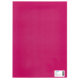 Ein leeres, pinkfarbenes Blatt Papier mit einem Etikett, das die Marke "Hemma" und die Nummer "123" zeigt.