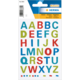 Bunte Buchstabensticker in verschiedenen Farben, angeordnet von A bis Z, mit glitzerndem Effekt.