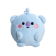 Kuscheliger, runder, blauer Koala mit einem freundlichen Gesicht, rosa Wangen und einer kleinen Anhängerschlaufe oben.