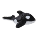 Plüsch-Orca in Schwarz und Weiß, mit charakteristischen Flecken und einer weichen Textur.