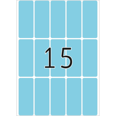 Zahl "15" in großer, schwarzer Schrift auf einem hellblauen Hintergrund, umgeben von mehreren hellblauen Rechtecken.
