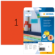 Bunte Etikettenpackung mit der Nummer 1, präsentiert auf einem roten Hintergrund. Enthält Informationen zu Software und Anwendung.