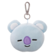 Kuscheliger, blauer Koala-Anhänger mit lächelndem Gesicht und großen Ohren, befestigt an einem Karabiner.
