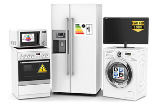 Farbinkjet-Rollenetiketten: Bedrucktes Etikettenbeispiel Elektro-Energielabel