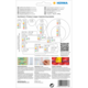 Produktinformationen und Größenübersicht für selbstklebende Etiketten von Herma, einschließlich Anwendungshinweisen und Farbcodes.