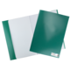 Grüne Ordner und ein kariertes Blatt Papier, die auf einem weißen Hintergrund liegen.