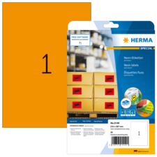 HERMA SPECIAL A4 Neon-Etiketten