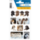 Aufkleber mit verschiedenen Hunderassen, darunter Labrador, Collie, Beagle und Husky, in verschiedenen Posen und Farben.