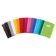 Bunte Ordner in verschiedenen Farben, angeordnet in einer Reihe, einschließlich Rot, Blau, Gelb, Grün und Schwarz.