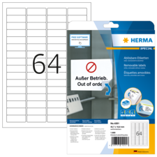HERMA SPECIAL A4 ablösbare Etiketten