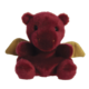 Roter Plüschdrache mit kleinen Flügeln und einem freundlichen Gesicht, sitzt aufrecht.