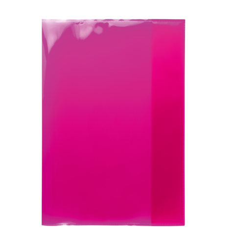Ein glänzendes, pinkfarbenes Blatt Papier mit einem einheitlichen Farbverlauf von hell zu dunkel.