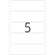 Eine große, schwarze Zahl "5" auf einem weißen Hintergrund, umgeben von leeren, weißen Feldern.
