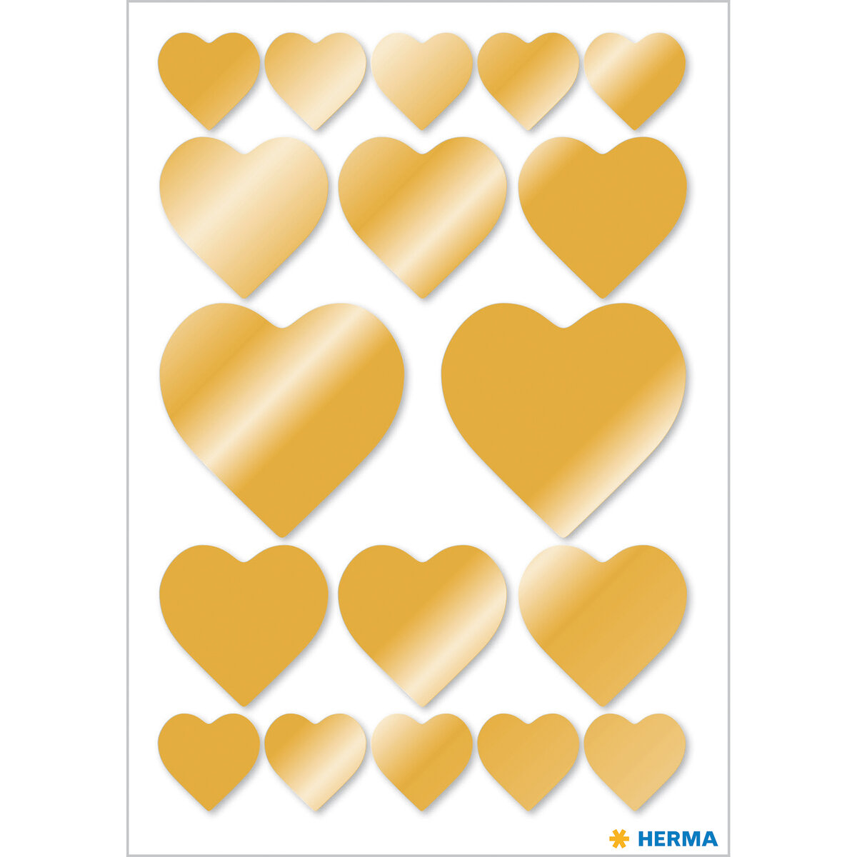 Sticker Herzen Gold