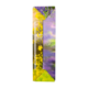 Eine längliche Verpackung mit bunten Blumenmustern in Gelb und Lila, die eine natürliche, fröhliche Atmosphäre vermittelt.