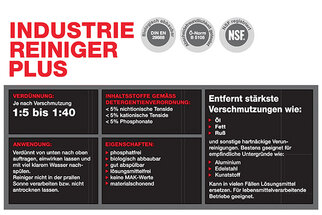 Farbinkjet-Rollenetiketten: Bedrucktes Etikettenbeispiel Industriereiniger